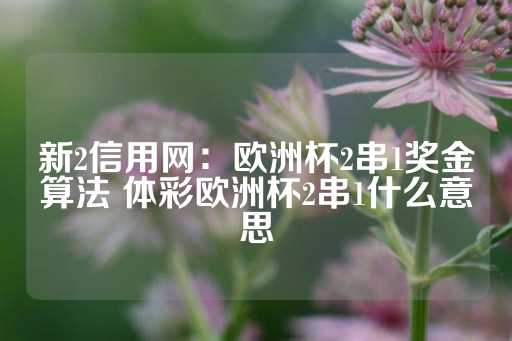 新2信用网：欧洲杯2串1奖金算法 体彩欧洲杯2串1什么意思-第1张图片-皇冠信用盘出租